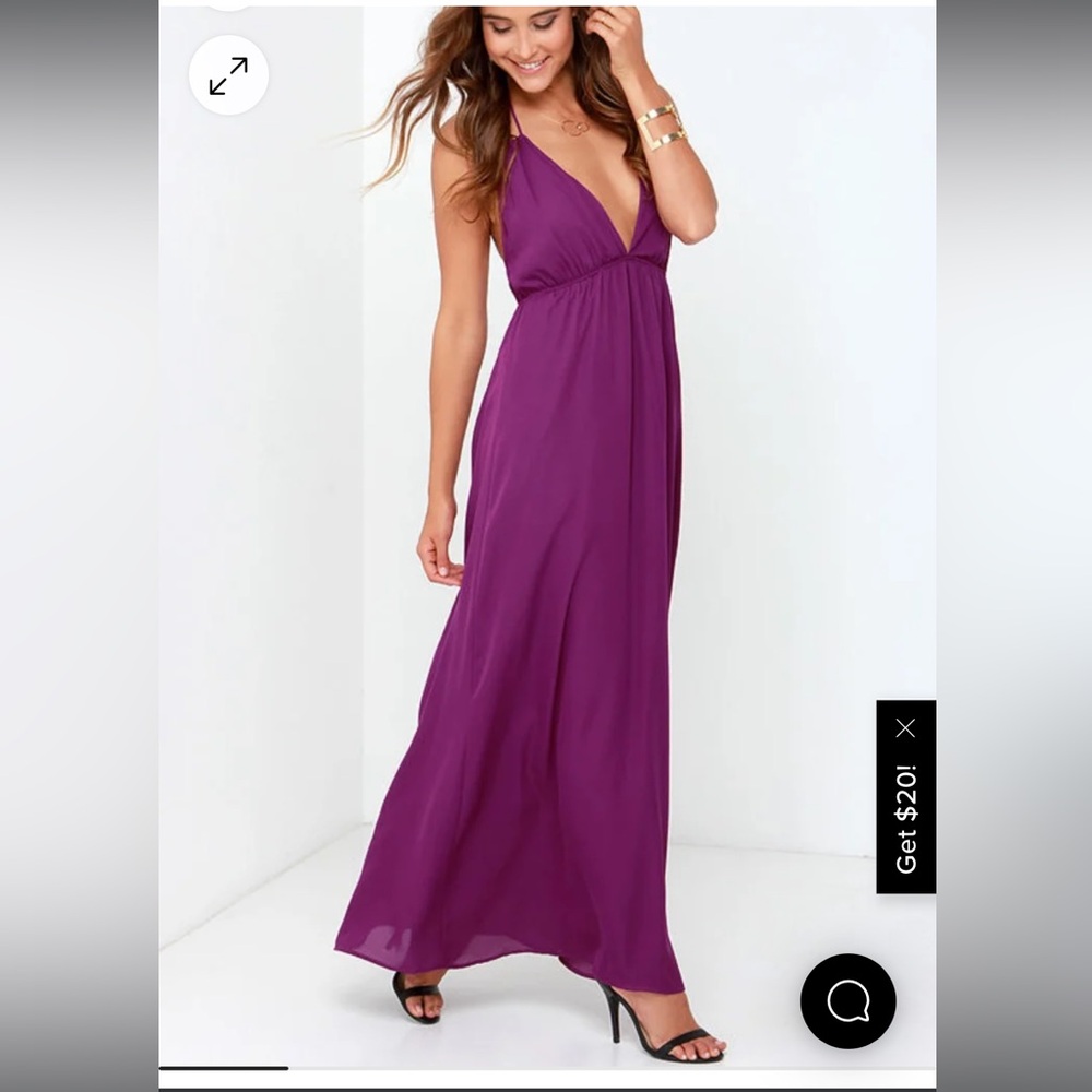 Purple maxi dress - size XS